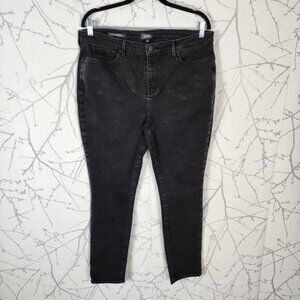NYDJ Black Wash High Rise Alina Legging Skinny Jeans